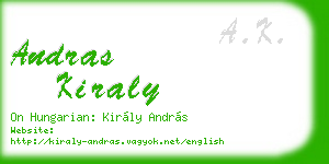 andras kiraly business card