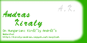 andras kiraly business card